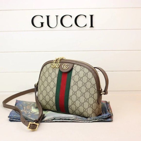 Gucci Shell Shoulder Bag Grey - Picture 2 of 10